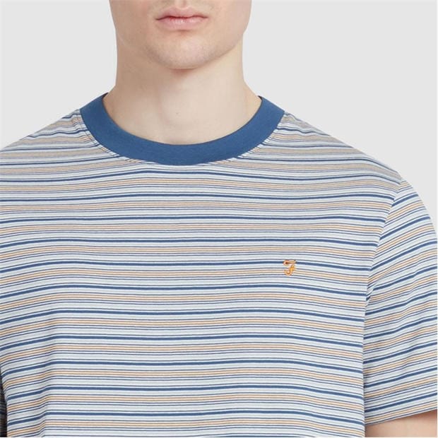 Сиво - Farah - Danny Stripe T-Shirt