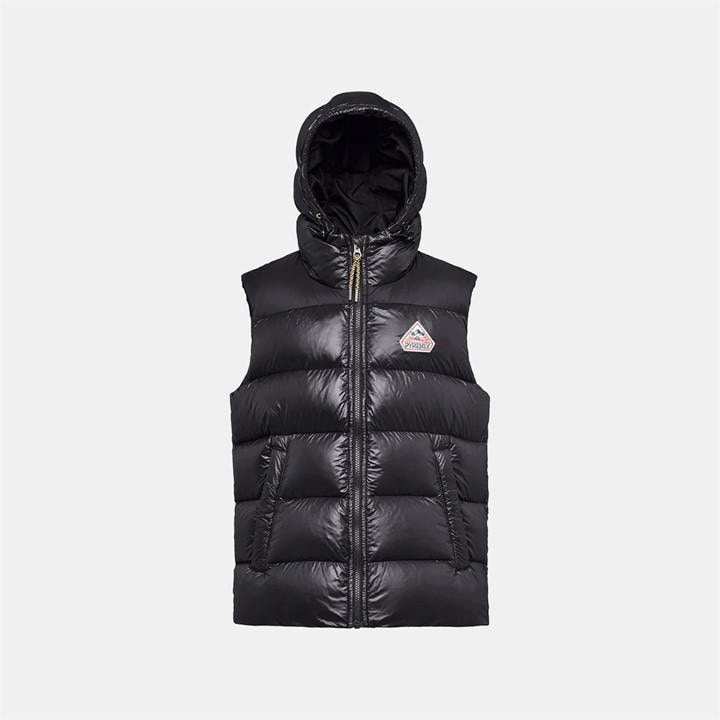 Pyrenex  Kids Black ' Hooded Padded Sleeveless Gilet in Size 14 - 16 Years, Sports Direct