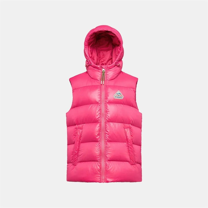 Pyrenex  Kids Pink ' Hooded Padded Sleeveless Gilet in Size 11 - 12 Years, Sports Direct