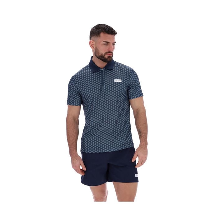 Ted Baker Men's Blue Jayden Printed Tennis Polo Shirt in Size Lge, Sports Direct