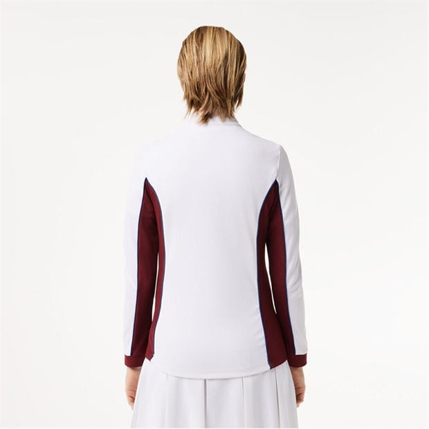 Бяло червено - Lacoste - Slim Fit Tennis Layering Sweatshirt