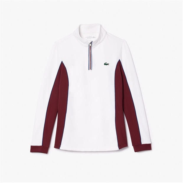 Бяло червено - Lacoste - Slim Fit Tennis Layering Sweatshirt