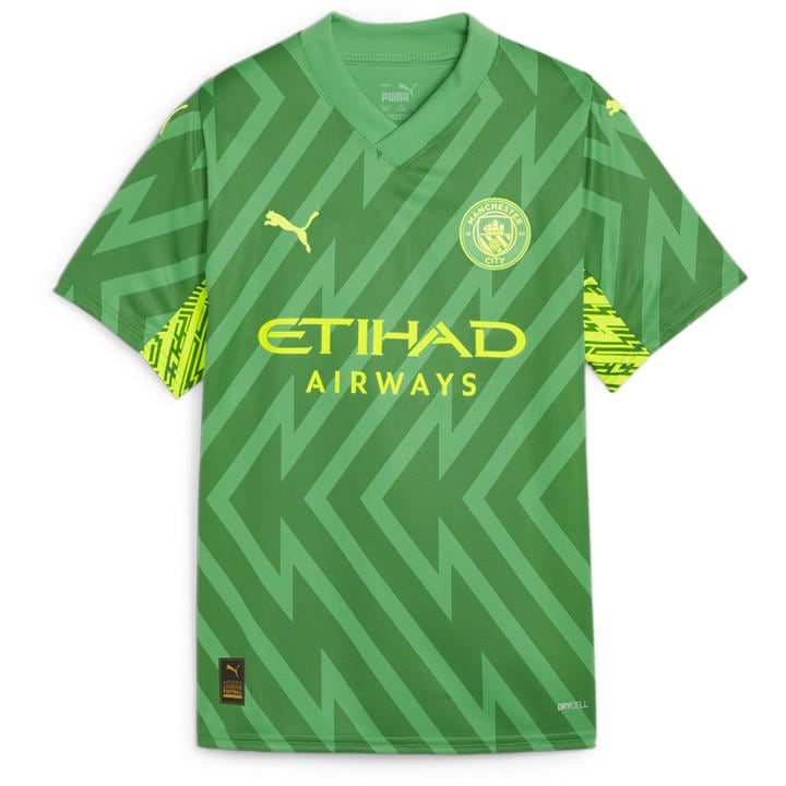 Mcfc   Kids   Gk Jersey Replica Ss Jr Goalkeeper Top, Football by Puma in Size 5 - 6 Years, Sports Direct
