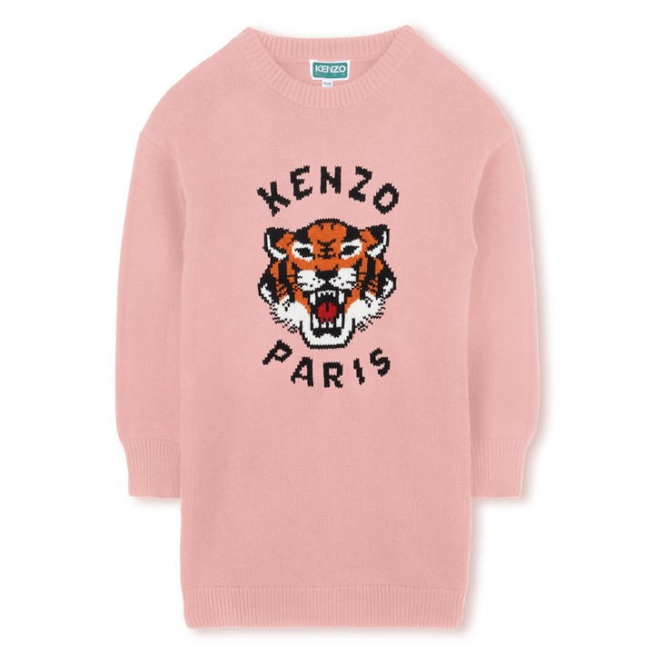 Kenzo  Kids Pink Tiger Drrss in Size 14 - 16 Years, Sports Direct