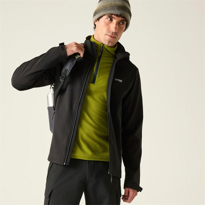 Regatta Men's Black Denvo Softshell Jacket in Size 3XL, Sports Direct