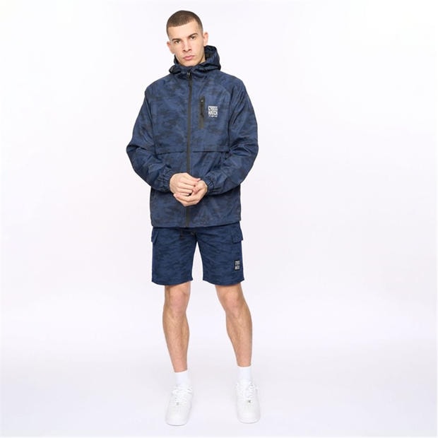 Blue - Crosshatch - Janscore Allover Print Jacket