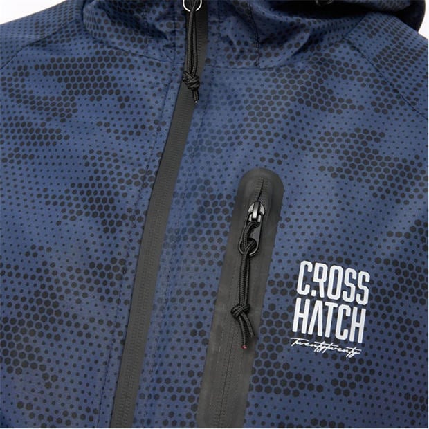 Blue - Crosshatch - Janscore Allover Print Jacket