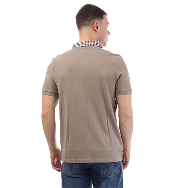 Stone - Weekend Offender - Nicks Check Collar Polo Shirt
