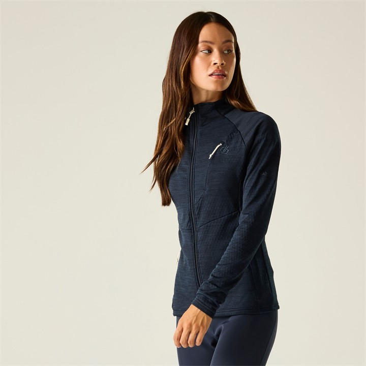 Dare 2B Women's Mid Navy Emerging Iii Textured Full Zip Stretch Midlayer In Size 14 - Image 6