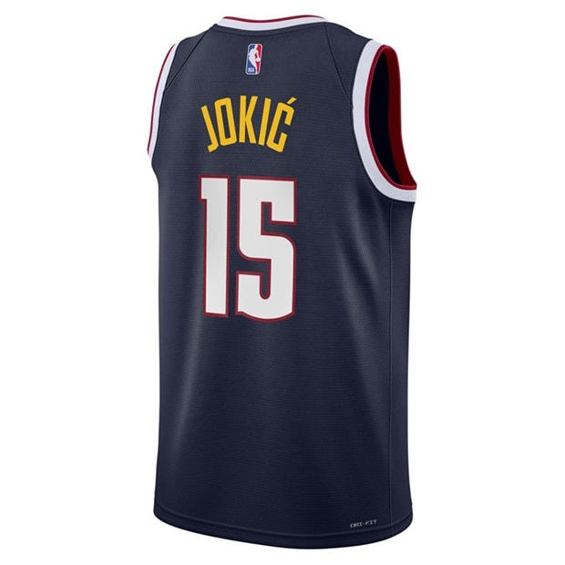 Blue - Nike - Denver Nuggets Nikola Jokic #15 Jersey