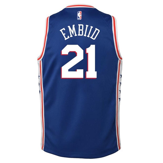 Blue - Nike - Philadelphia 76ers Joel Embiid #21 Jersey
