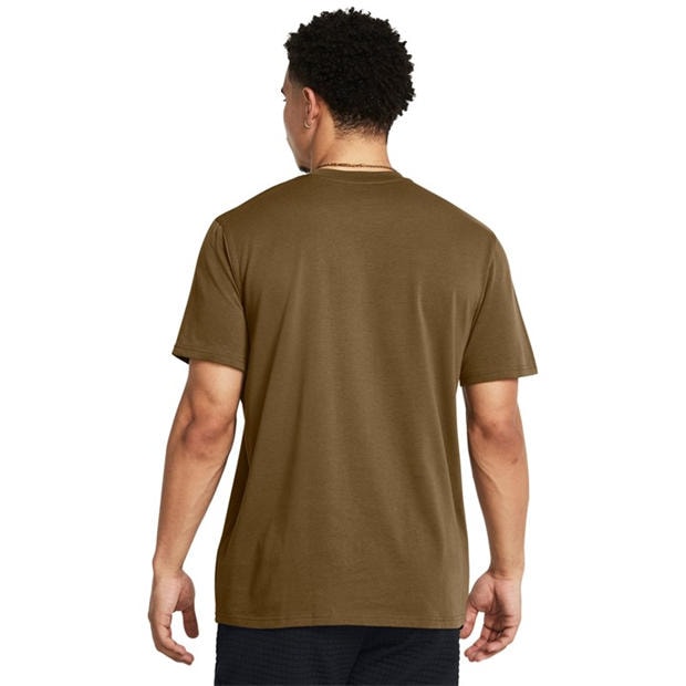 Brown - Under Armour - Heavyweight Left Chest Patch Short Sleeve T-Shirt