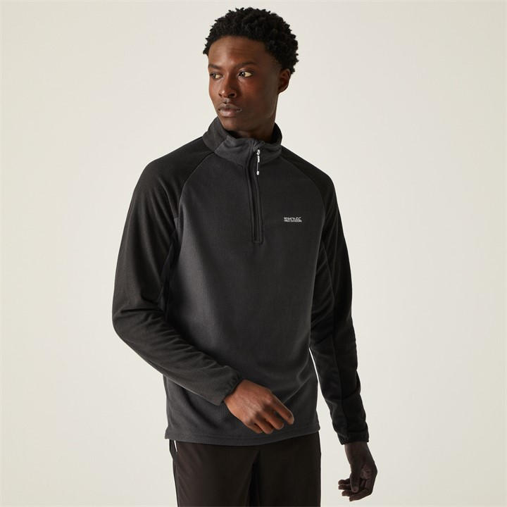 Regatta Men's Black Elson Ii Half Zip Fleece in Size 2XL, Sports Direct