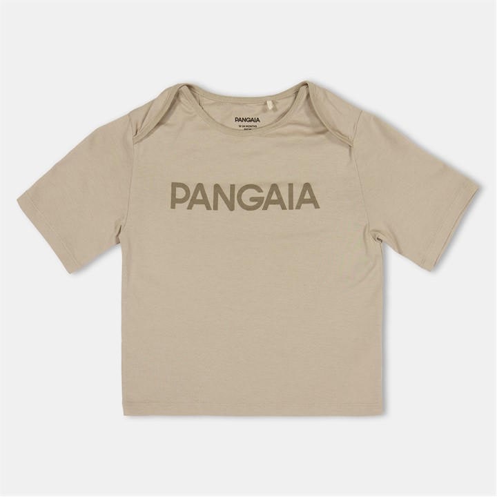 Pangaia  Kids Beige ' Logo T-Shirt in Size 6 - 9 Months, Sports Direct