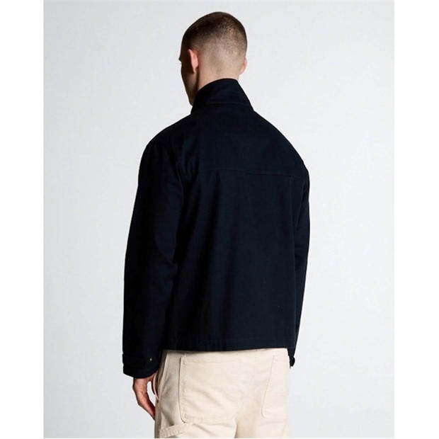 Blue - Lyle and Scott - High Neck Twill Jacket