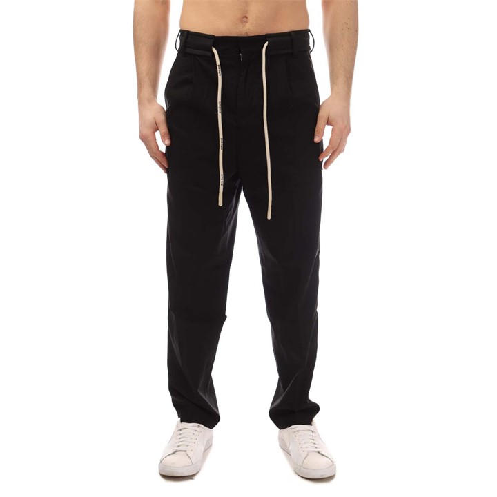 Palm Angels Men's Black Track Belt Pants Large