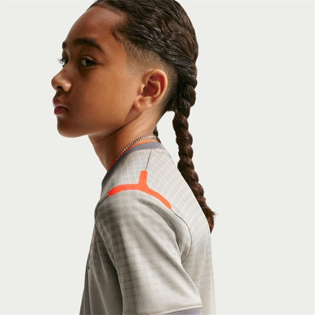 Grey/Red - Nike - Kids England x Palace 2026 Pre-Match Short Sleeve Jersey