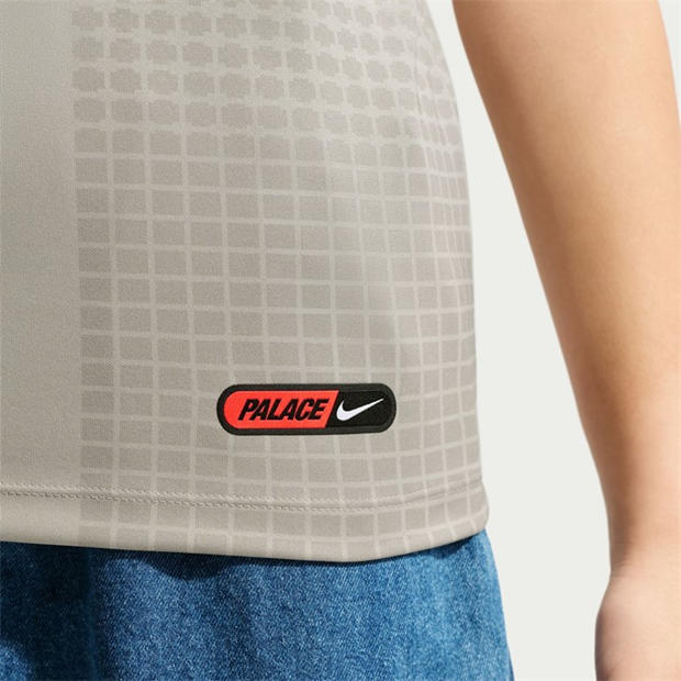 Grey/Red - Nike - Kids England x Palace 2026 Pre-Match Short Sleeve Jersey