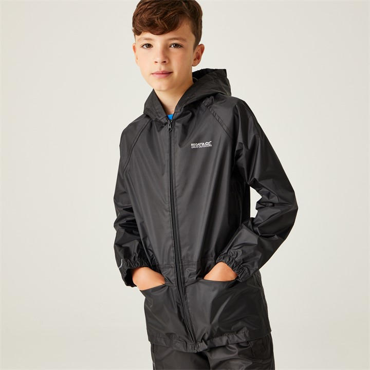 Regatta  Kids Black Kids Stormbreak Waterproof Jacket in Size 13 - 14 Years, Sports Direct