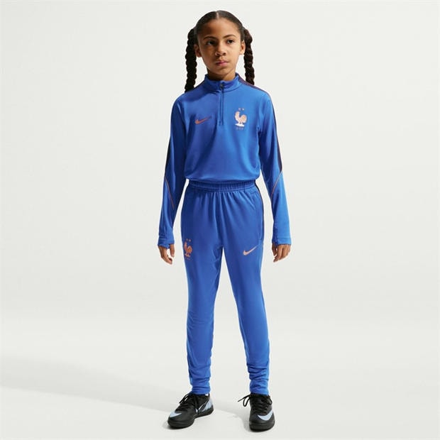 Blue/Orange - Nike - Kids' France International Licensed Drill Top