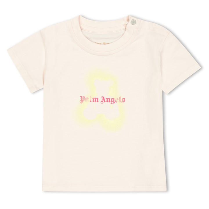 Palm Angels Girls Pink Palm Spray Bear Tee In61 in Size 9 - 12 Months, Sports Direct