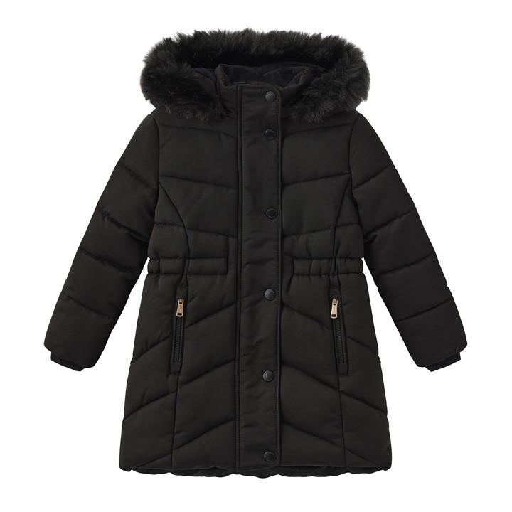 Firetrap Girls Black Bubble Jacket For Size 2