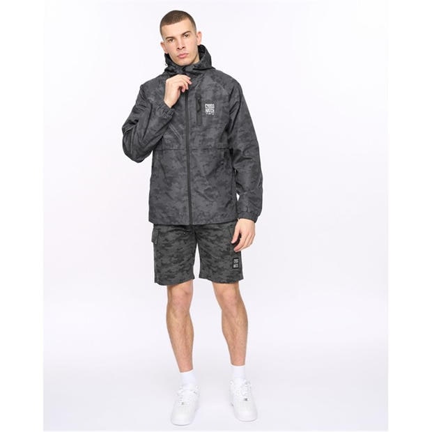 Black - Crosshatch - Janscore Allover Print Jacket