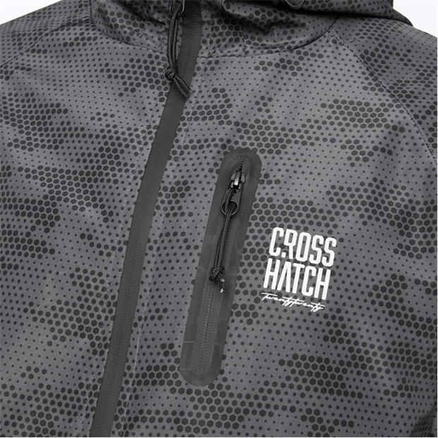 Black - Crosshatch - Janscore Allover Print Jacket