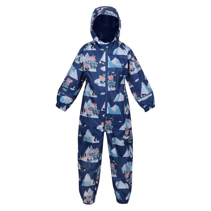 Regatta  Kids Blue Peppa Pobble Long Sleeve Waterproof Jacket in Size 2 - 3 Years, Sports Direct