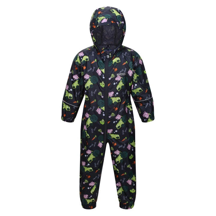 Regatta  Kids Blue Peppa Pobble Long Sleeve Waterproof Jacket in Size 2 - 3 Years, Sports Direct