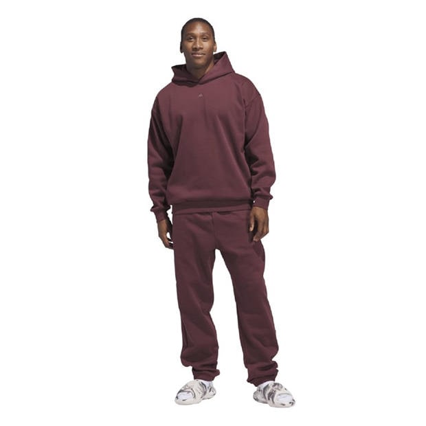 Red - adidas - Basketball Fleece Hoodie (Gender Neutral)