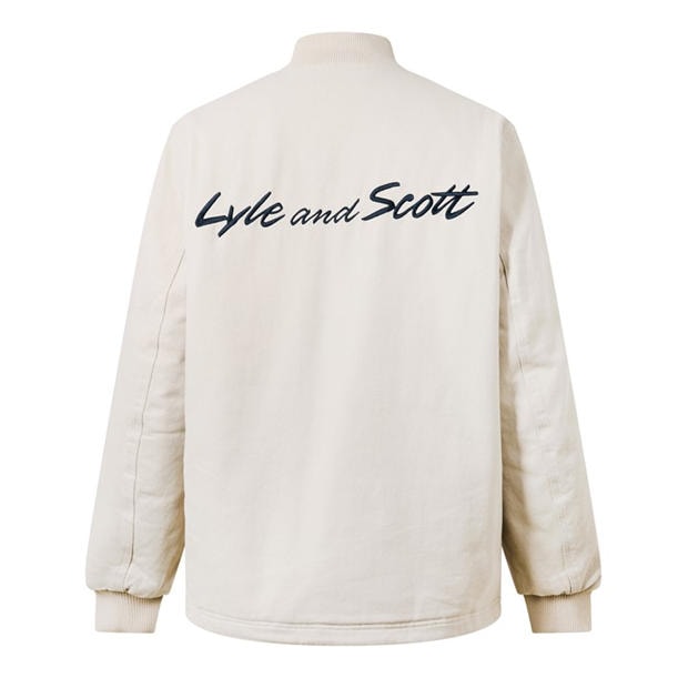 Beige - Lyle and Scott - Wadded Logo Jacket