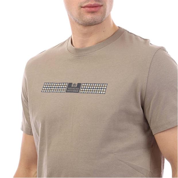 Stone - Weekend Offender - Shareck Check T-Shirt