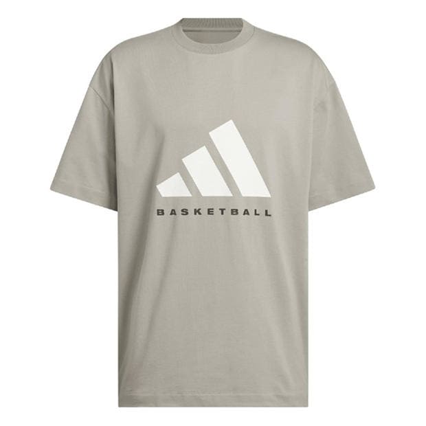 Beige - adidas - Basketball T-Shirt (Gender Neutral)