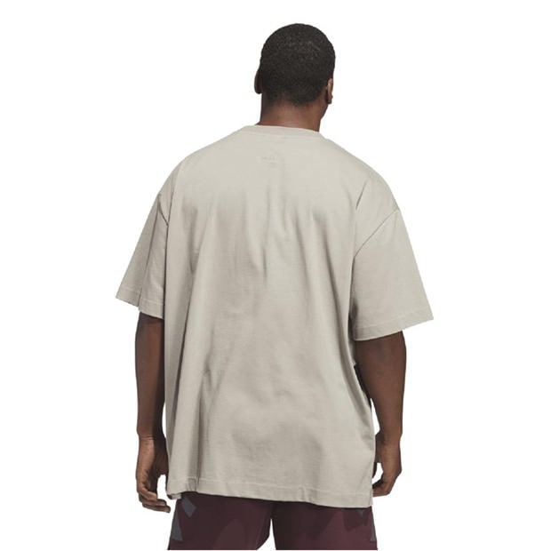 Beige - adidas - Basketball T-Shirt (Gender Neutral)