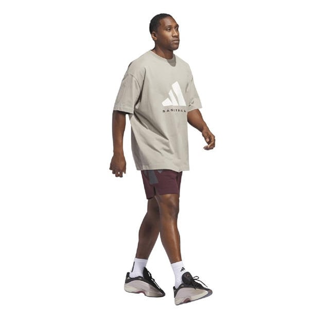 Beige - adidas - Basketball T-Shirt (Gender Neutral)
