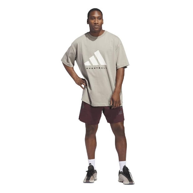 Beige - adidas - Basketball T-Shirt (Gender Neutral)