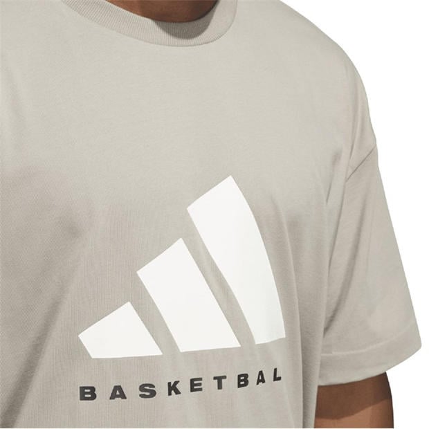 Beige - adidas - Basketball T-Shirt (Gender Neutral)