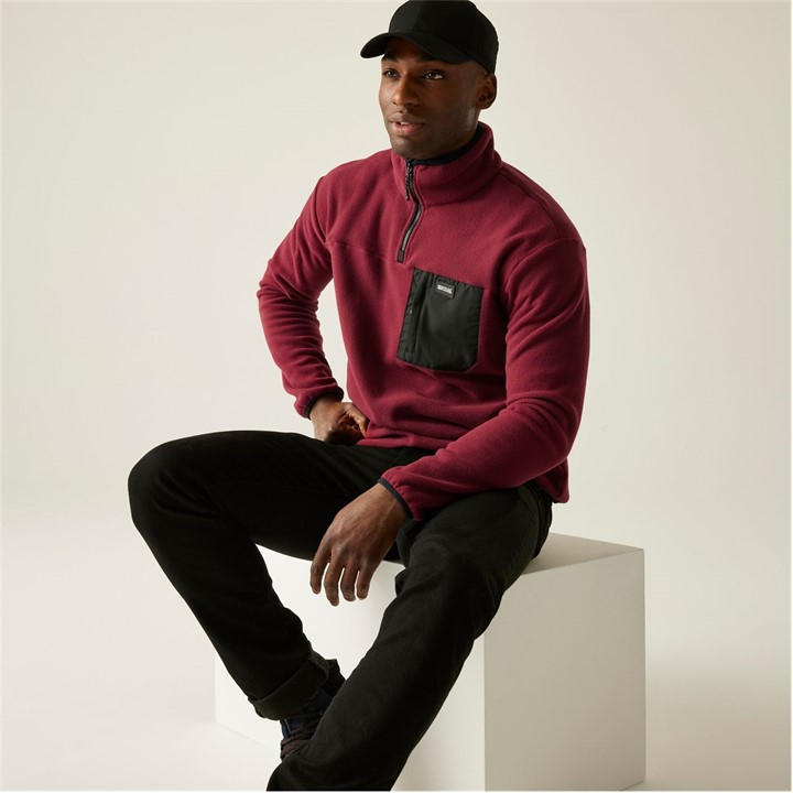 Regatta Men's Red Frankie Half Zip Fleece in Size 2XL, Sports Direct