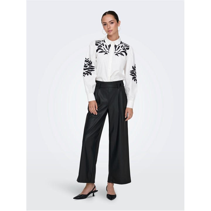 Only Women's Black Leather Trousers in Size 30 R, Sports Direct