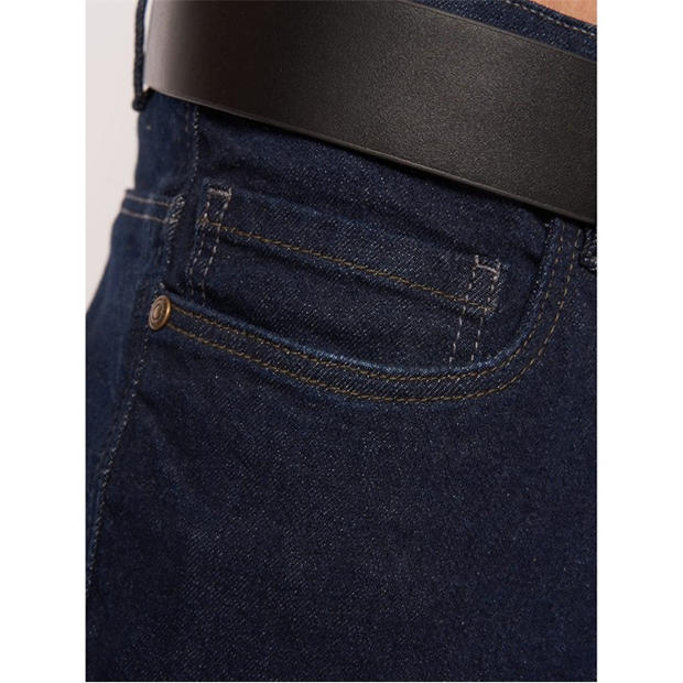 Blue - Crosshatch - Cadman Raw Straight-Fit Jeans