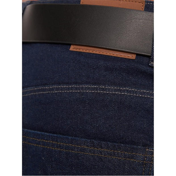 Blue - Crosshatch - Cadman Raw Straight-Fit Jeans