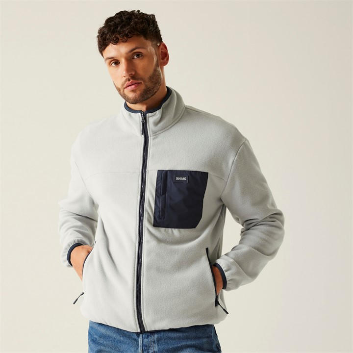 Regatta Men's Silver Grey/Navy Frankie Fleece Small