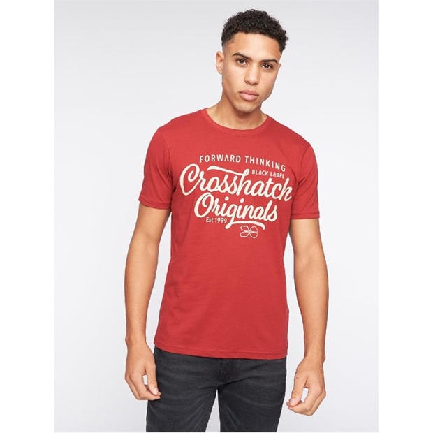 Multi colour - Crosshatch - 5 Pack of Luckmoore Printed T-Shirts
