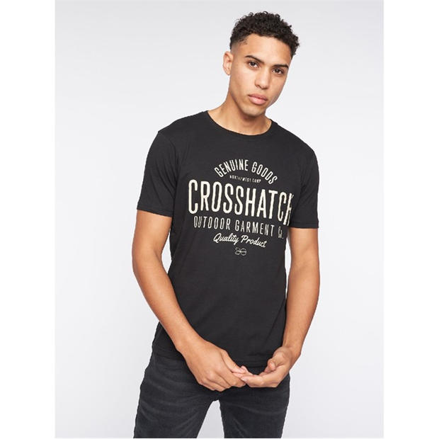 Multi colour - Crosshatch - 5 Pack of Luckmoore Printed T-Shirts