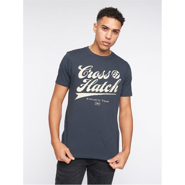 Multi colour - Crosshatch - 5 Pack of Luckmoore Printed T-Shirts