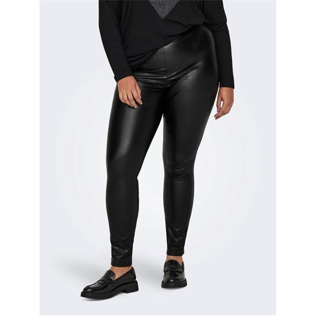 Black - Only - Women's Leather Trouser