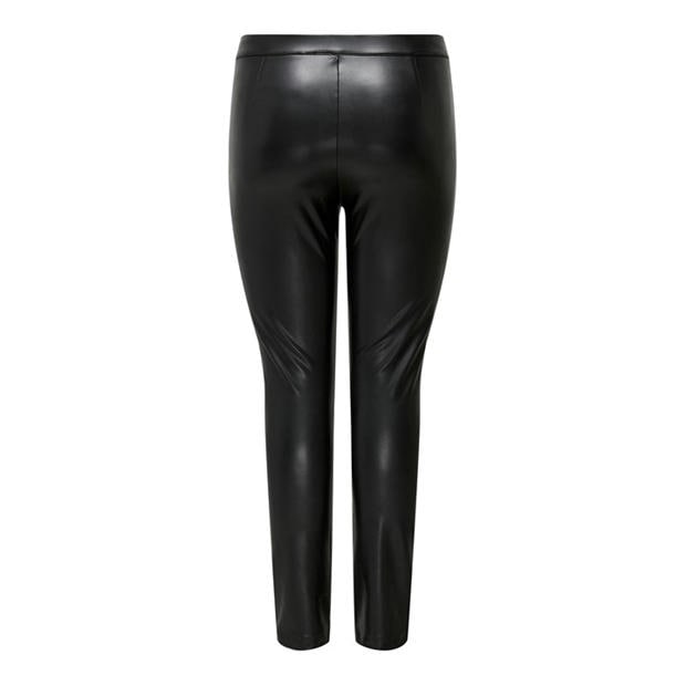 Black - Only - Women's Leather Trouser