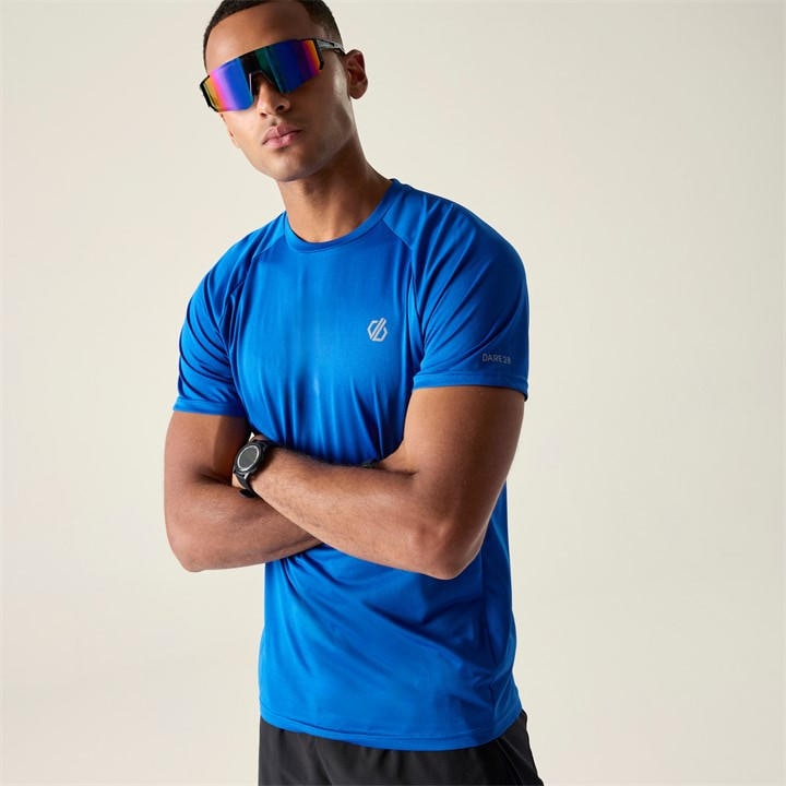 Dare 2B Men's Blue Accelerate Quick-Drying T-Shirt, Sports Direct