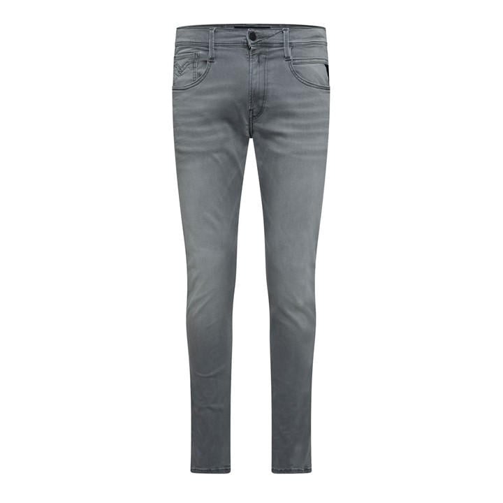 Replay Men's Grey Anbass Slim-Fit Jeans in Size L, Sports Direct